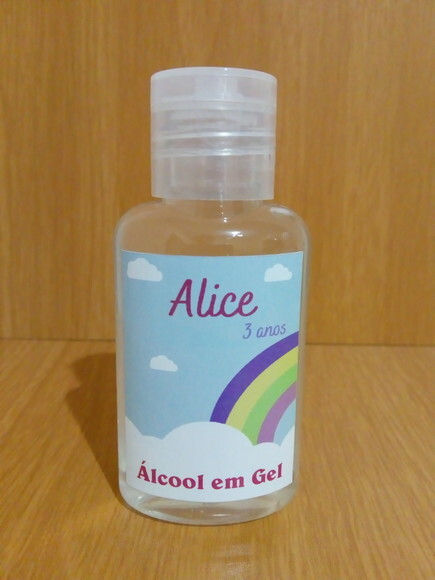 Mini Álcool Gel de 35 ml - Tampa Flip Padrão - Festas