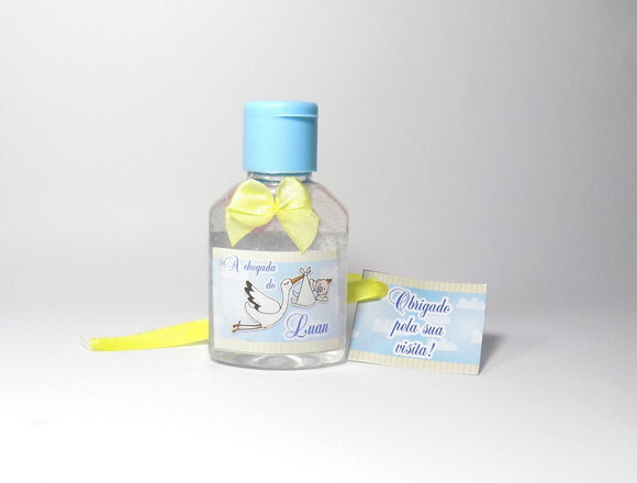 Mini Álcool em Gel de 35 ml c/ Tampa Flip - Vários Temas