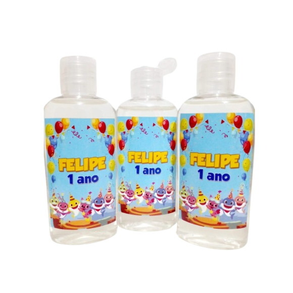 Mini-higienizador em Gel 100ml Personalizado - Temas Festas