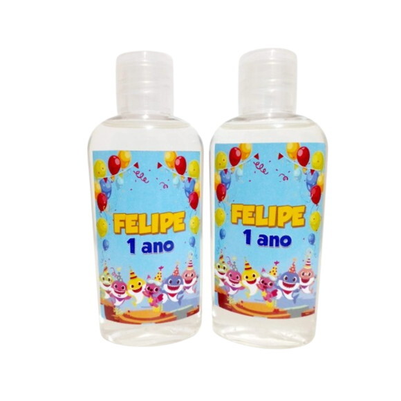 Mini-higienizador em Gel 60ml Personalizado - Temas Festas
