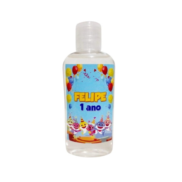 Mini-higienizador em Gel 60ml Personalizado - Temas Festas