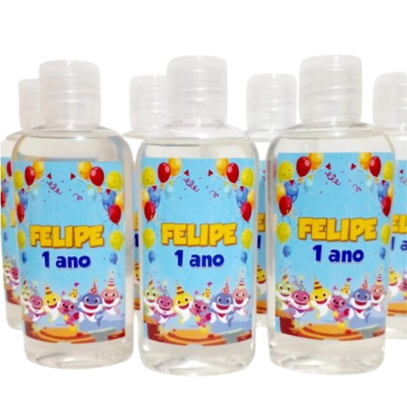 Mini-higienizador em Gel 80ml Personalizado - Temas Festas