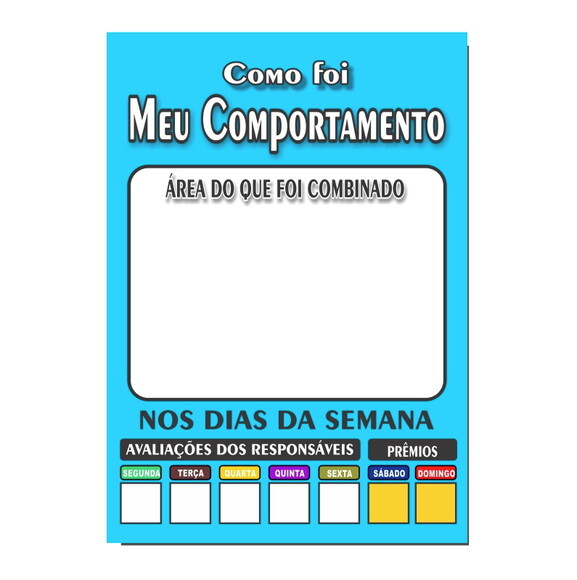 Quadro Como Foi Meu Comportamento - Azul Claro - mdf