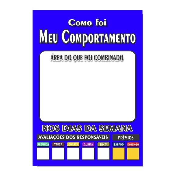 Quadro Como Foi Meu Comportamento - Azul Escuro - mdf