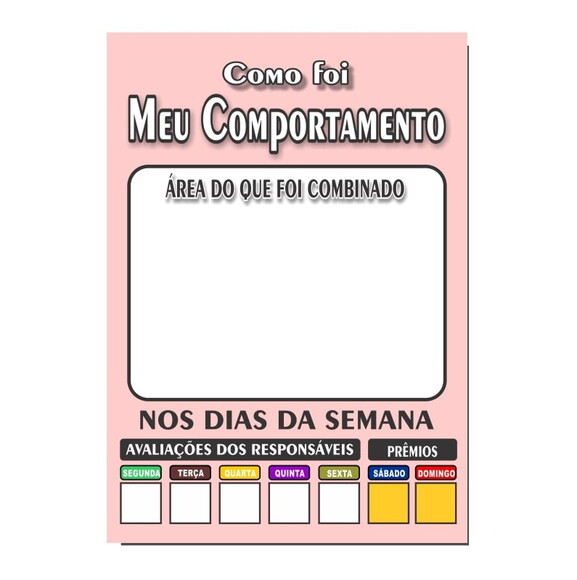 Quadro Como Foi Meu Comportamento - Rosa Claro - mdf