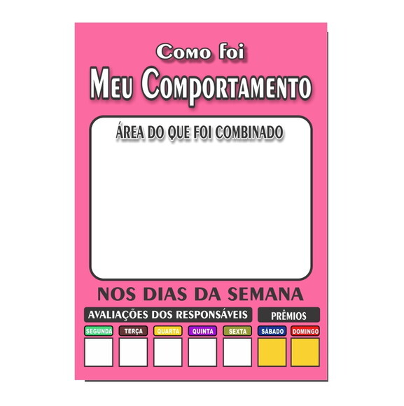 Quadro Como Foi Meu Comportamento - Rosa Escuro - mdf