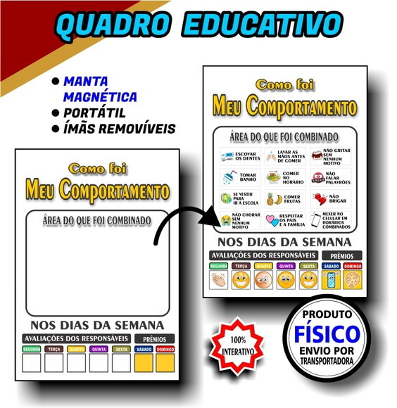 Quadro Como Foi Meu Comportamento - Unicórnio - mdf