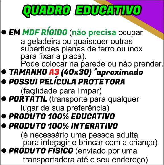 Quadro Educativo A3 mdf - as Minhas Regras da Semana Branco