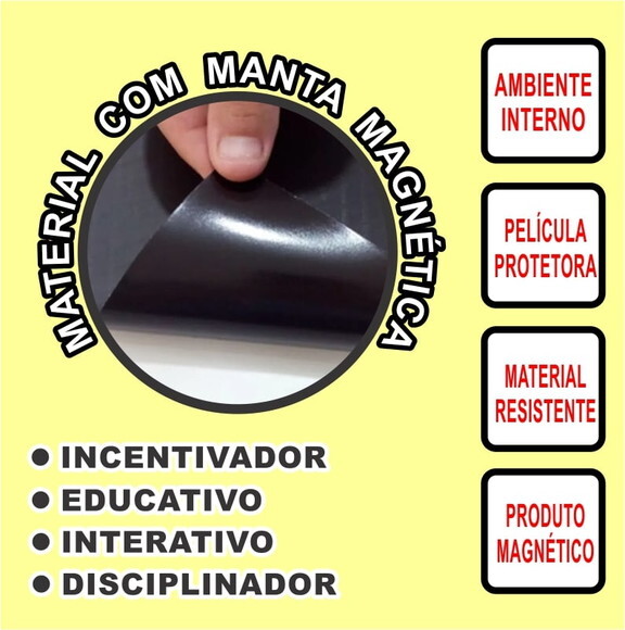 Quadro Educativo A3 Pvc - as Minhas Regras da Semana Rosa