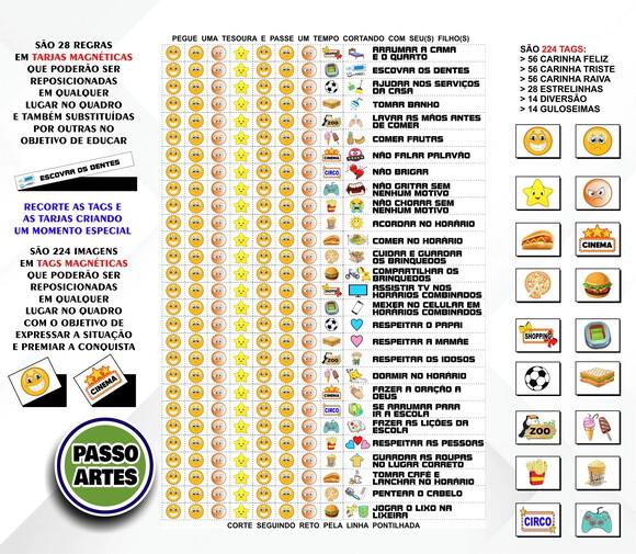 Quadro Magnético 28 Regras Educativo Infantil