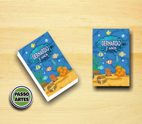 Bloquinho de Anotações Personalizado 50 Fls. Fundo do Mar