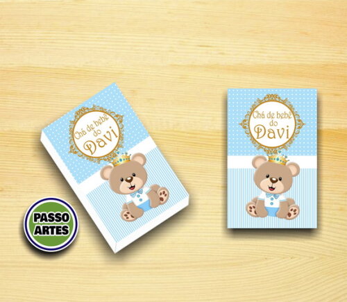 Bloquinho de Anotações Personalizado 50 Fls. Urso Príncipe