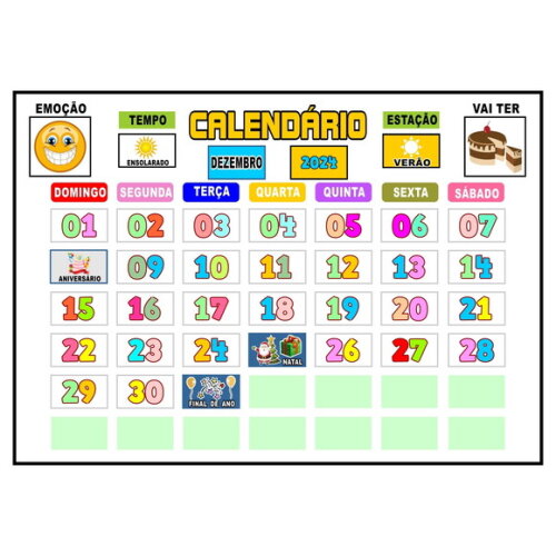 Calendário Infantil Montado Metal Magnético - Homem-aranha
