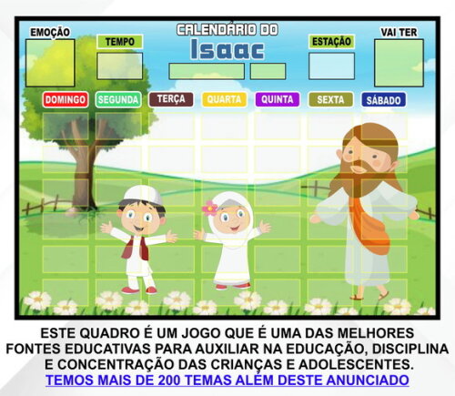 Calendário Magnético Montado Personalizado Cristãozinho