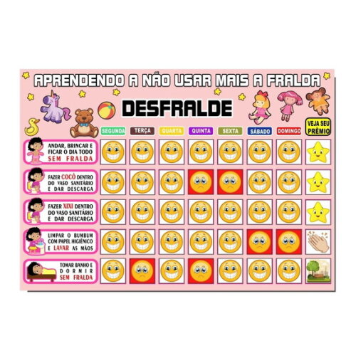 Desfralde - Menina Cabelo Preto - Manta A3 + 88 Tags