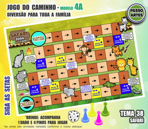 Jogo de Tabuleiro Caminho - Personalizado M.4a - Safari