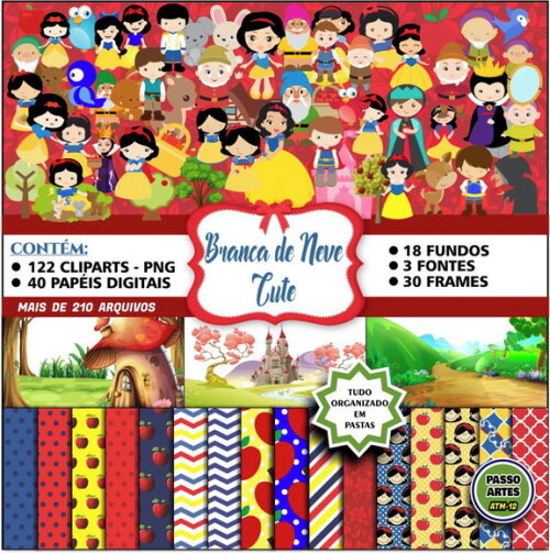 Kit Digital BRANCA DE NEVE CUTE