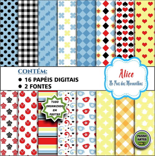 Kit Digital COMPRA 1 E LEVA 2 - ALICE NO PAÍS DAS MARAVILHAS