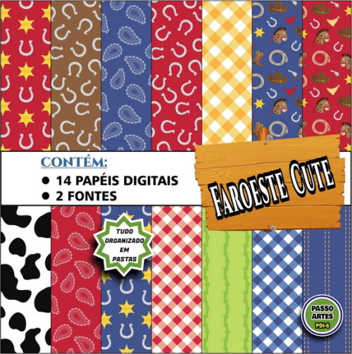 Kit Digital COMPRA 1 E LEVA 2 - FAROESTE CUTE