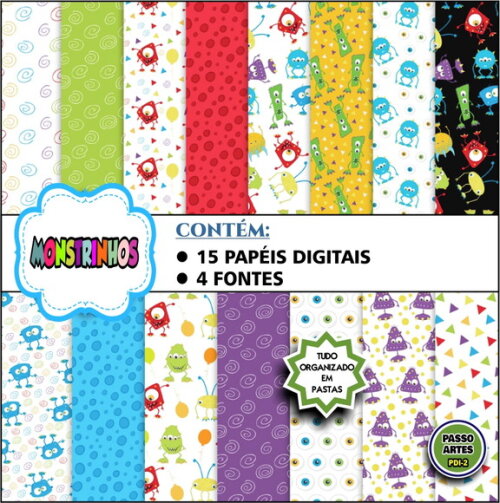 Kit Digital COMPRA 1 E LEVA 3 - MONSTRINHOS
