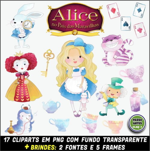 Kit Digital PROMO 3 EM 1 - ALICE NO PAÍS DAS MARAVILHAS