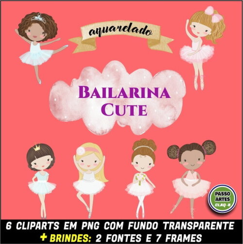Kit Digital PROMO 3 EM 1 - BAILARINA CUTE