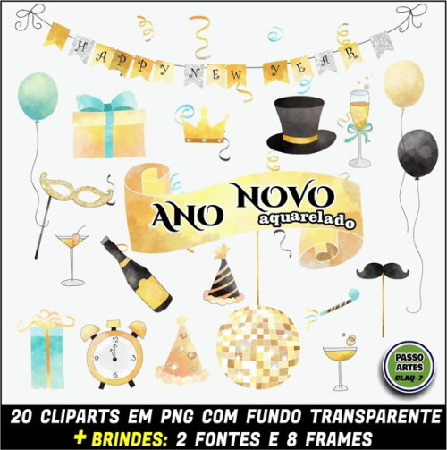 Kit Digital PROMO 3 EM 1 - ANO NOVO