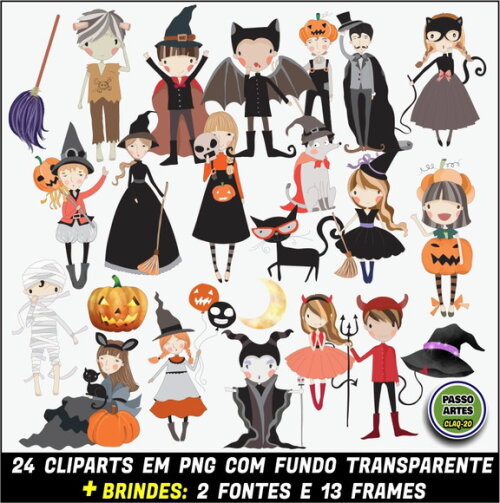 Kit Digital PROMO 3 EM 1 - HALLOWEEN CUTE