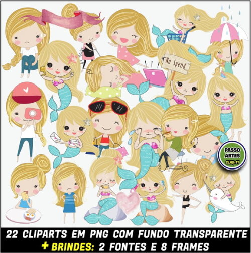 Kit Digital PROMO 3 EM 1 - SEREIA MENINA