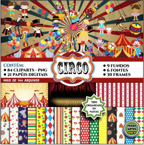 Kit Digital Scrapbook CIRCO