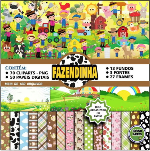Kit Digital Scrapbook FAZENDINHA
