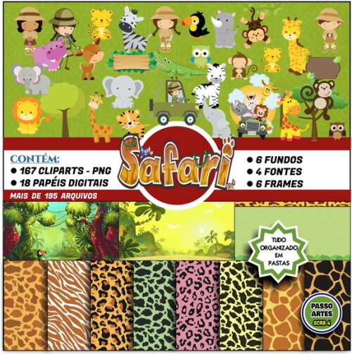 Kit Digital Scrapbook SAFARI