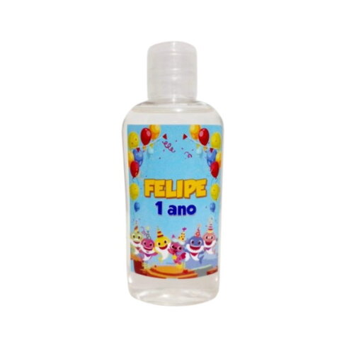 Mini-higienizador em Gel 100ml Personalizado - Temas Festas
