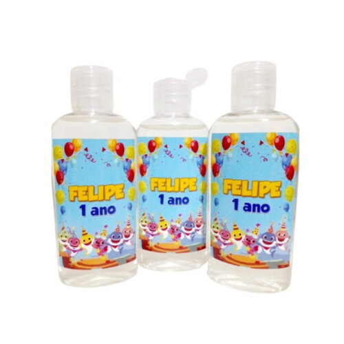 Mini-higienizador em Gel 80ml Personalizado - Temas Festas