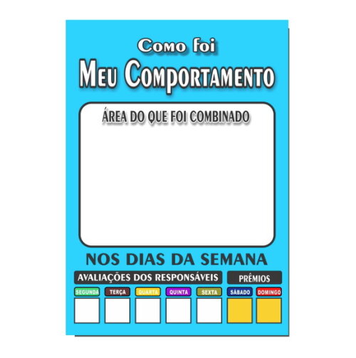Quadro Como Foi Meu Comportamento - Azul Claro - mdf