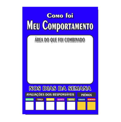 Quadro Como Foi Meu Comportamento - Azul Escuro - mdf