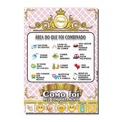 Quadro Como Foi Meu Comportamento - Realeza - mdf