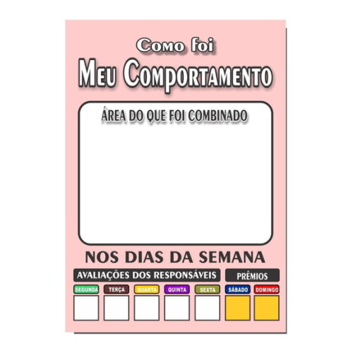 Quadro Como Foi Meu Comportamento - Rosa Claro - mdf