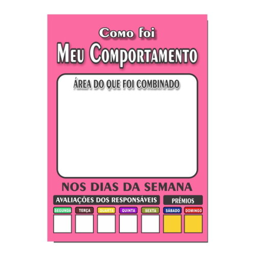 Quadro Como Foi Meu Comportamento - Rosa Escuro - mdf