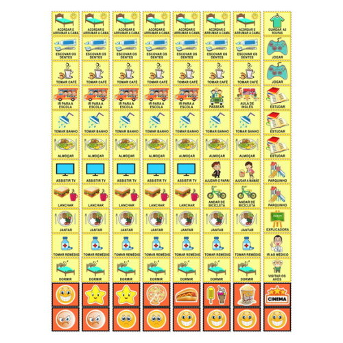 Quadro Infantil Ímã - as Minhas Regras da Semana - Branco