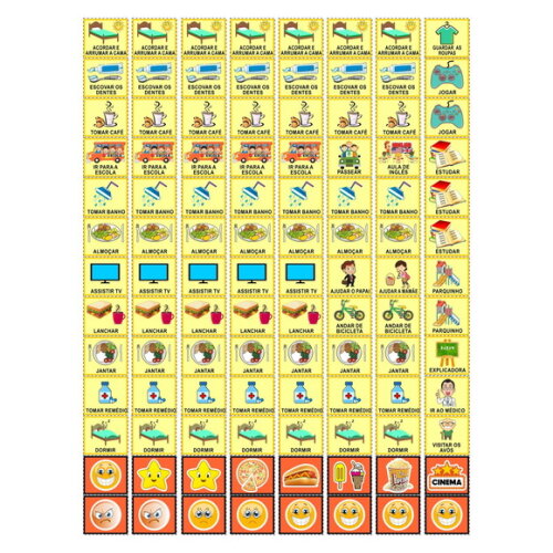 Quadro Infantil Ímã - as Minhas Regras da Semana - Azul