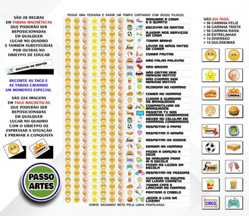 Quadro Magnético 28 Regras Educativo Infantil