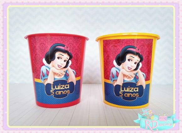 Baldinho de Pipoca Branca de Neve
