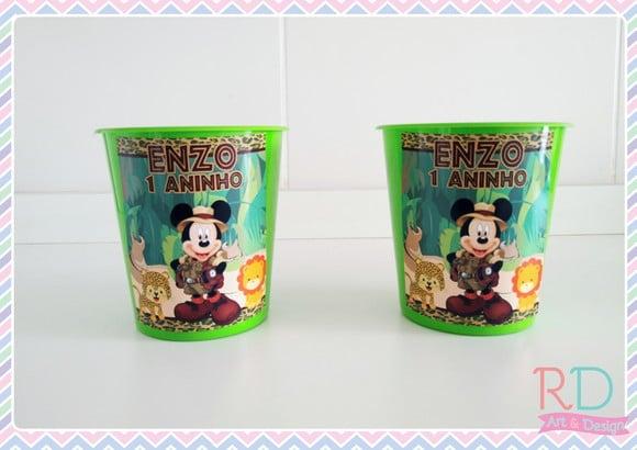 Baldinho de Pipoca Mickey Safari
