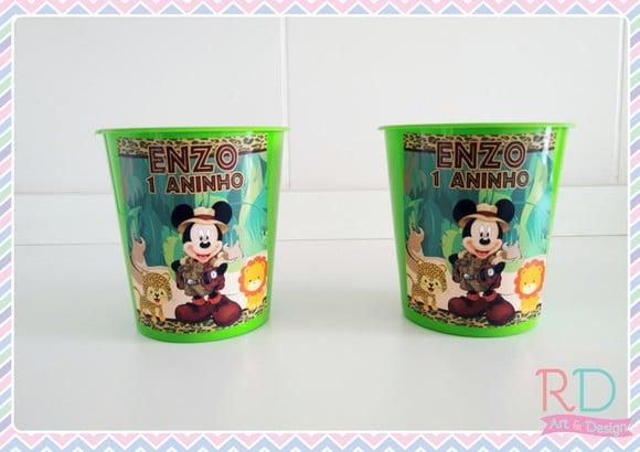 Baldinho de Pipoca Mickey Safari