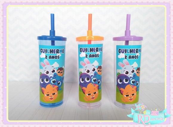 Copo Long Drink com Tampa Bolofofos