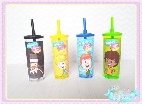 Copo Long Drink com Tampa Mundo Bita