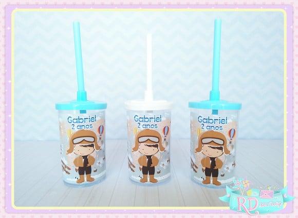 Copo Short Drink com Tampa Aviador