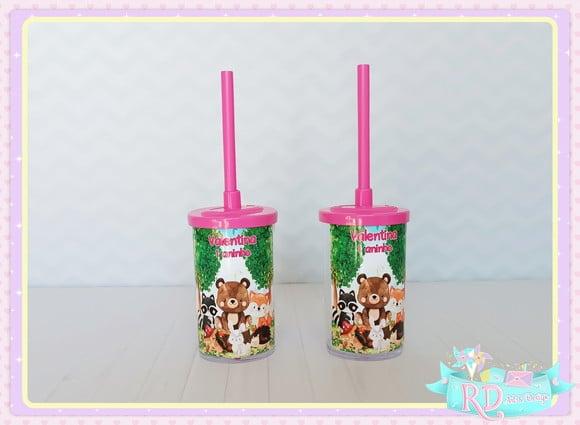 Copo Short Drink Com Tampa Bosque Encantado