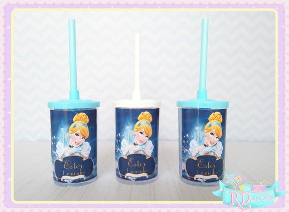 Copo Short Drink com Tampa Cinderela